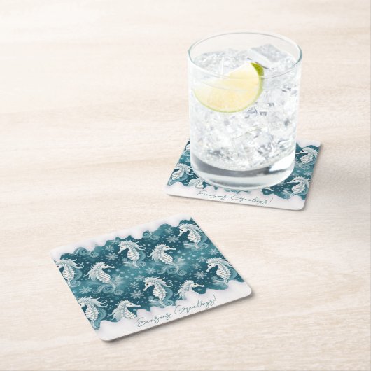 Weihnachtsgebäck & Schneeflocken #13 ID1009 Rechteckiger Pappuntersetzer (Vor Ort)