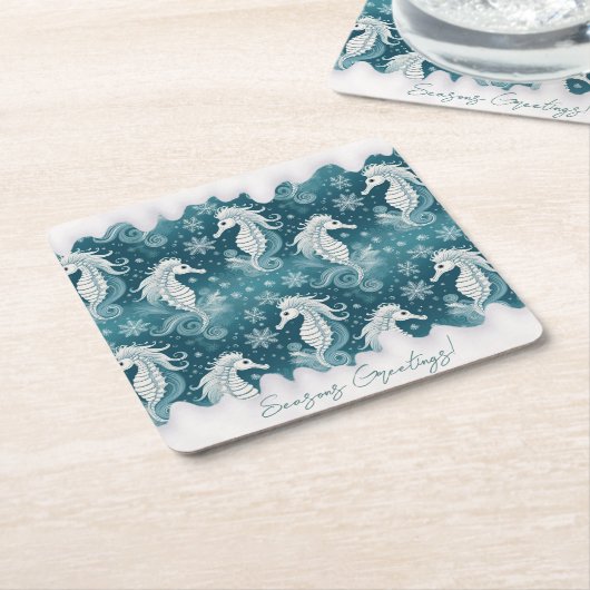 Weihnachtsgebäck & Schneeflocken #13 ID1009 Rechteckiger Pappuntersetzer (angewinkelt)