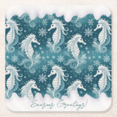 Weihnachtsgebäck & Schneeflocken #13 ID1009 Rechteckiger Pappuntersetzer (Vorderseite)