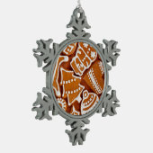 Weihnachtsgebäck Schneeflocken Zinn-Ornament (Links)
