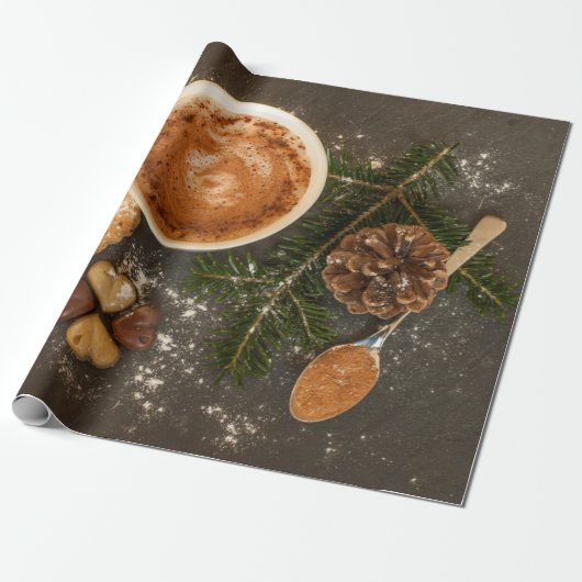 Weihnachtsgebäck Schokolade Kaffeelöffel Geschenkpapier (Ungerollt)