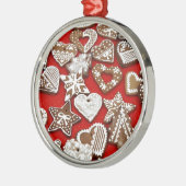 Weihnachtsgebäck Silbernes Ornament (Links)