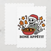 Weihnachtsgebäck - Skeleton Bone Appétit Feiertagskarte (Vorne/Hinten)