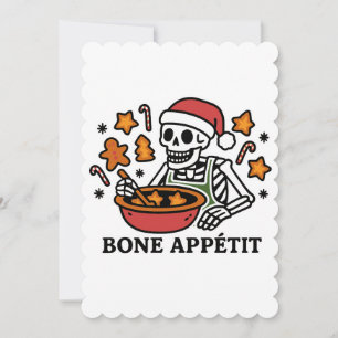 Weihnachtsgebäck - Skeleton Bone Appétit Feiertagskarte