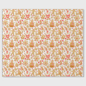 Weihnachtsgebäck & Snowman Gingerbrot Weihnachtske Geschenkpapier (Flach)