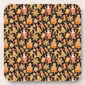 Weihnachtsgebäck & Snowman Gingerbrot Weihnachtske Getränkeuntersetzer (Vorderseite)