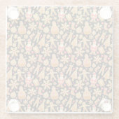 Weihnachtsgebäck & Snowman Gingerbrot Weihnachtske Glasuntersetzer (Rückseite)