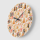 Weihnachtsgebäck & Snowman Gingerbrot Weihnachtske Große Wanduhr (Winkel)