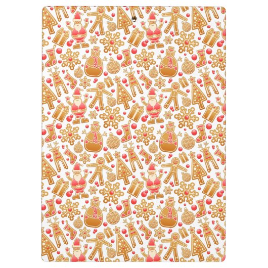 Weihnachtsgebäck & Snowman Gingerbrot Weihnachtske Klemmbrett (Rückseite)