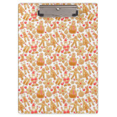 Weihnachtsgebäck & Snowman Gingerbrot Weihnachtske Klemmbrett (Vorderseite)