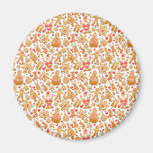 Weihnachtsgebäck & Snowman Gingerbrot Weihnachtske Magnet (Vorne)