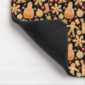 Weihnachtsgebäck & Snowman Gingerbrot Weihnachtske Mousepad (Ecke)