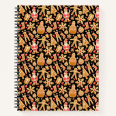 Weihnachtsgebäck & Snowman Gingerbrot Weihnachtske Notizblock (Vorderseite)