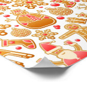 Weihnachtsgebäck & Snowman Gingerbrot Weihnachtske Poster (Ecke)