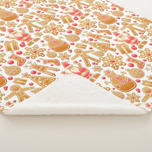 Weihnachtsgebäck & Snowman Gingerbrot Weihnachtske Sherpadecke (3/4)
