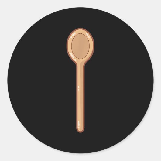 Weihnachtsgebäck Spatula Holziger Sohn Koch Runder Aufkleber (Vorderseite)