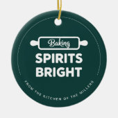 Weihnachtsgebäck Spirituosen Bright Kitchen Orname Keramik Ornament (Vorne)