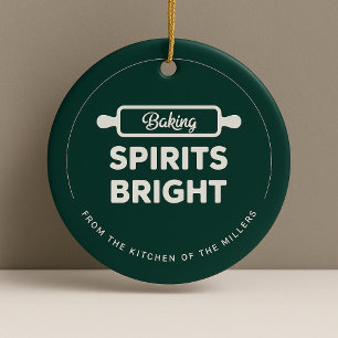 Weihnachtsgebäck Spirituosen Bright Kitchen Orname Keramik Ornament
