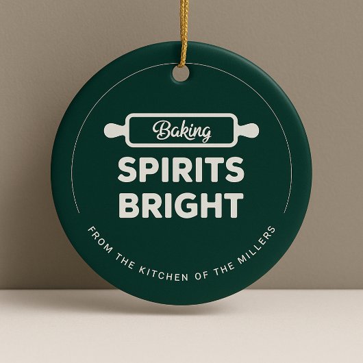 Weihnachtsgebäck Spirituosen Bright Kitchen Orname Keramik Ornament
