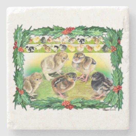 Weihnachtsgebäck Steinuntersetzer (Vorderseite)