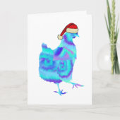 Weihnachtsgebäck Tanz Funny Funky Festive Hen Karte (Vorderseite)