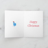 Weihnachtsgebäck Tanz Funny Funky Festive Hen Karte (Innenseite)