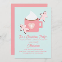 Weihnachtsgebäck Tasse Schokolade Lebkuchen Pink