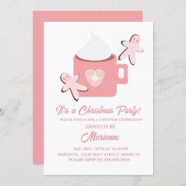 Weihnachtsgebäck Tasse Schokolade Party Lebkuchen Einladung