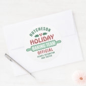 Weihnachtsgebäck Team Weihnachts-Cookie Party Nied Runder Aufkleber (Umschlag)