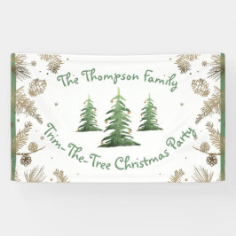 Weihnachtsgebäck, Trim-the-Tree, Familienname, Banner