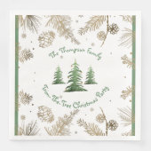 Weihnachtsgebäck, Trim-the-Tree, Familienname, Serviette (Vorderseite)