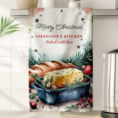 Weihnachtsgebäck und Butter Personalisiert Geschirrtuch
