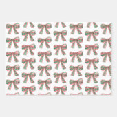 Weihnachtsgebäck und Kariertes Thema Geschenkpapier Set (Vorderseite)