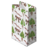 Weihnachtsgebäck und Kariertes Thema Kleine Geschenktüte (Vorderseite Schrägansicht)