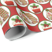 Weihnachtsgebäck und Kuchen Geschenkpapier (Rolleneckpunkt)