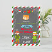 Weihnachtsgebäck und Pajamas Einladung (Stehend Vorderseite)