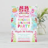 Weihnachtsgebäck und Pajamas Geburtstagseinladung Einladung (Stehend Vorderseite)