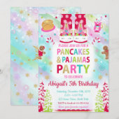 Weihnachtsgebäck und Pajamas Geburtstagseinladung Einladung (Vorne/Hinten)