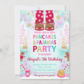 Weihnachtsgebäck und Pajamas Geburtstagseinladung Einladung (Vorderseite)