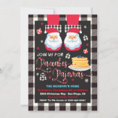 Weihnachtsgebäck und Pajamas-Party Einladung (Vorderseite)