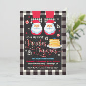 Weihnachtsgebäck und Pajamas-Party Einladung (Stehend Vorderseite)