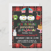 Weihnachtsgebäck und Pajamas Party. Einladung (Vorderseite)