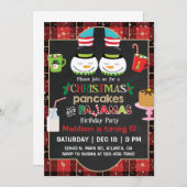 Weihnachtsgebäck und Pajamas Party. Einladung (Vorne/Hinten)