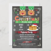 Weihnachtsgebäck und Pjama-Party Einladung (Vorderseite)