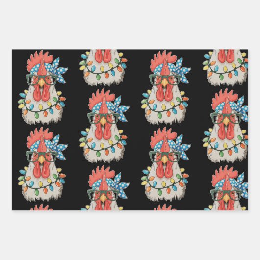 Weihnachtsgebäck Weihnachten Bauer Familie Geschenkpapier Set (Vorderseite)