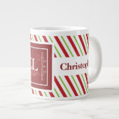Weihnachtsgebäck WEIHNACHTEN Candy Cane Streifen,  Jumbo-Tasse (Vorderseite Rechts)