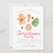 Weihnachtsgebäck Weihnachten Party Einladung (Vorderseite)