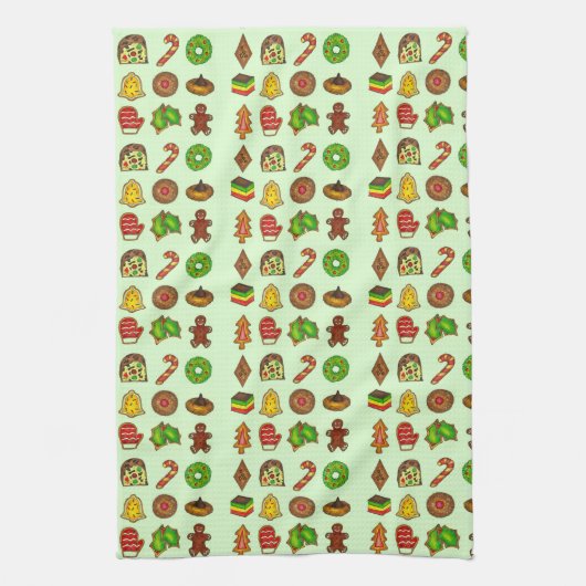 Weihnachtsgebäck Weihnachtsgebäck Tausch Bäckerei Geschirrtuch (Vertikal)