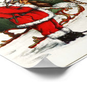 Weihnachtsgebäck — Weihnachtsmann und Rentier Poster (Ecke)