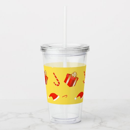 Weihnachtsgebäck Weihnachtsmannmütze Acryltrinkbecher (Vorderseite)